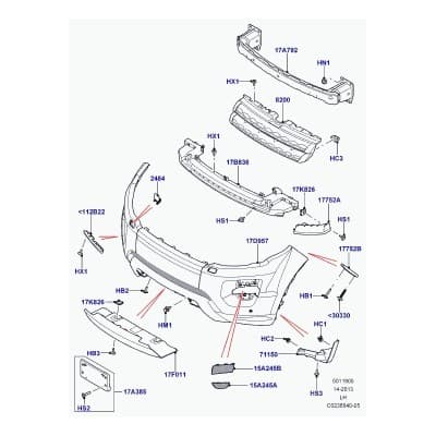 AGRAFFE CLIPS ARRETOIR DE GRILLE DE RADIATEUR LAND ROVER DISCOVERY 4 RANGE ROVER SPORT L322 RANGE ROVER L405 EVOQUE