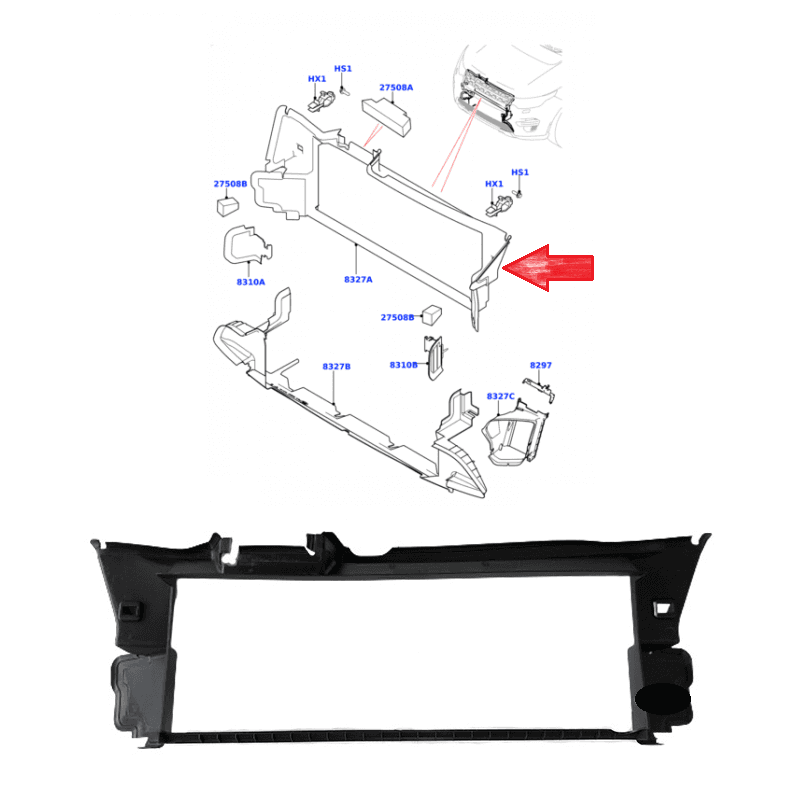 Déflecteur D'air Avant Supérieur Radiateur LAND ROVER DISCOVERY SPORT 2015 - 2022