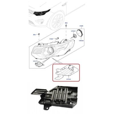 Support, Plaque de Fixation Phare Avant Gauche LAND ROVER DISCOVERY SPORT (L550) 2015 - 2022