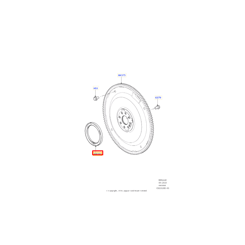 ROUE DENTEE CALAGE DE VILEBREQUIN LAND ROVER